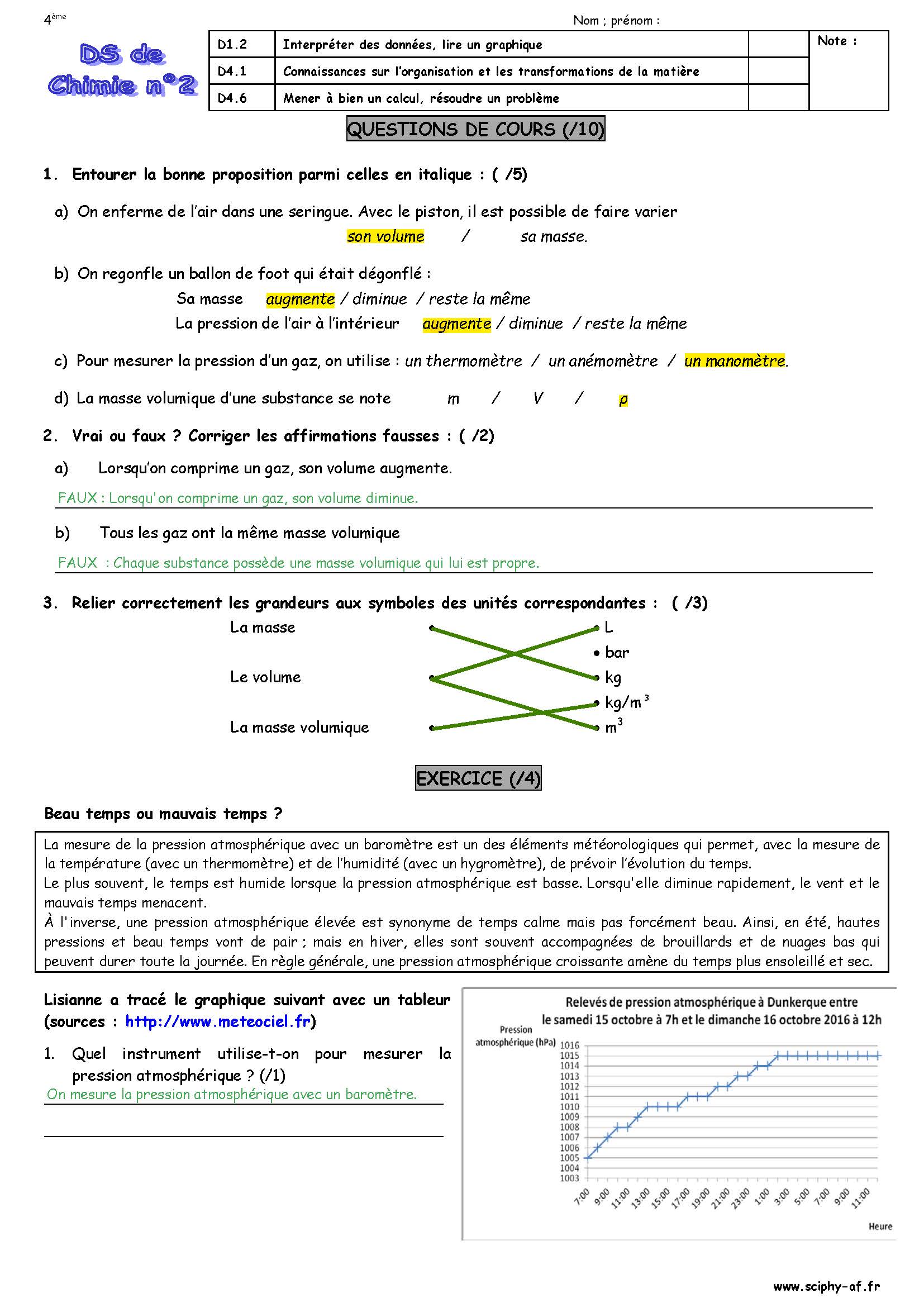 DS 2 4ème Prop Gaz 2017 2018 Page 1